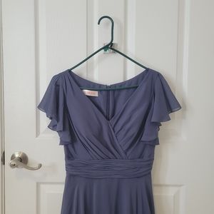 JJ's House Blue Lace Ruffle High Low Wedding Guest Bridesmaid Dress Size Small